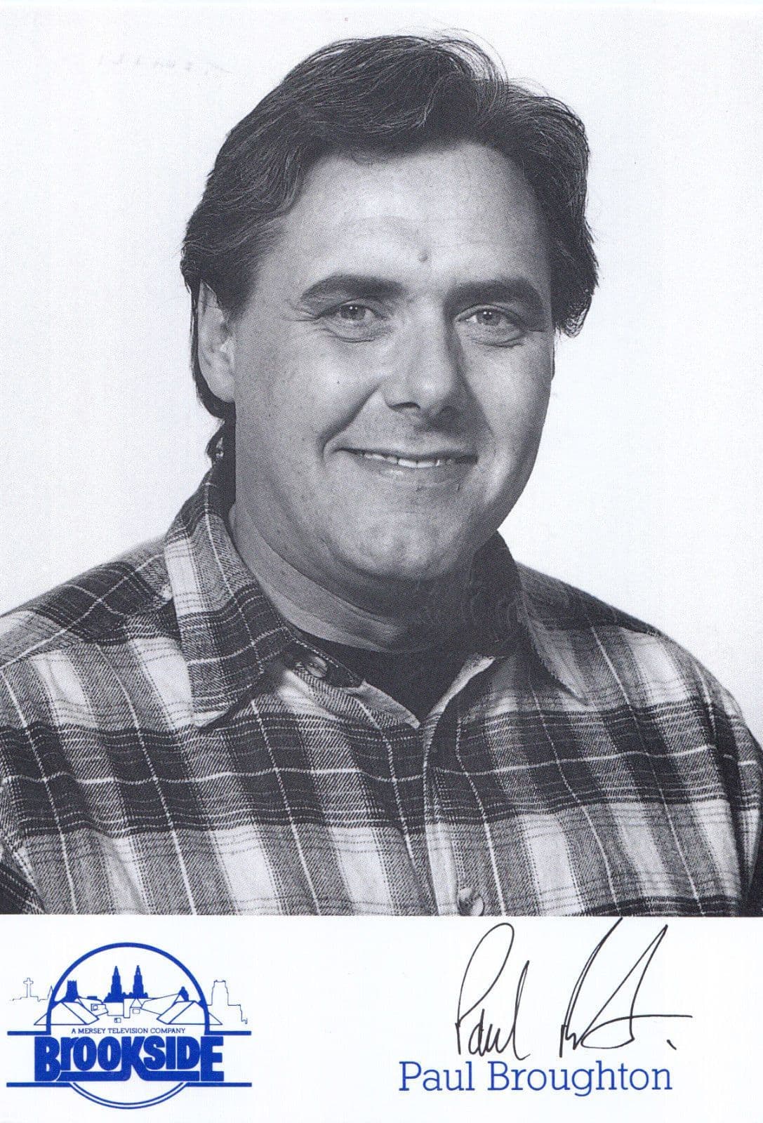 Paul Broughton Printed But Hand Signed Apperance Brookside Cast Card Photo