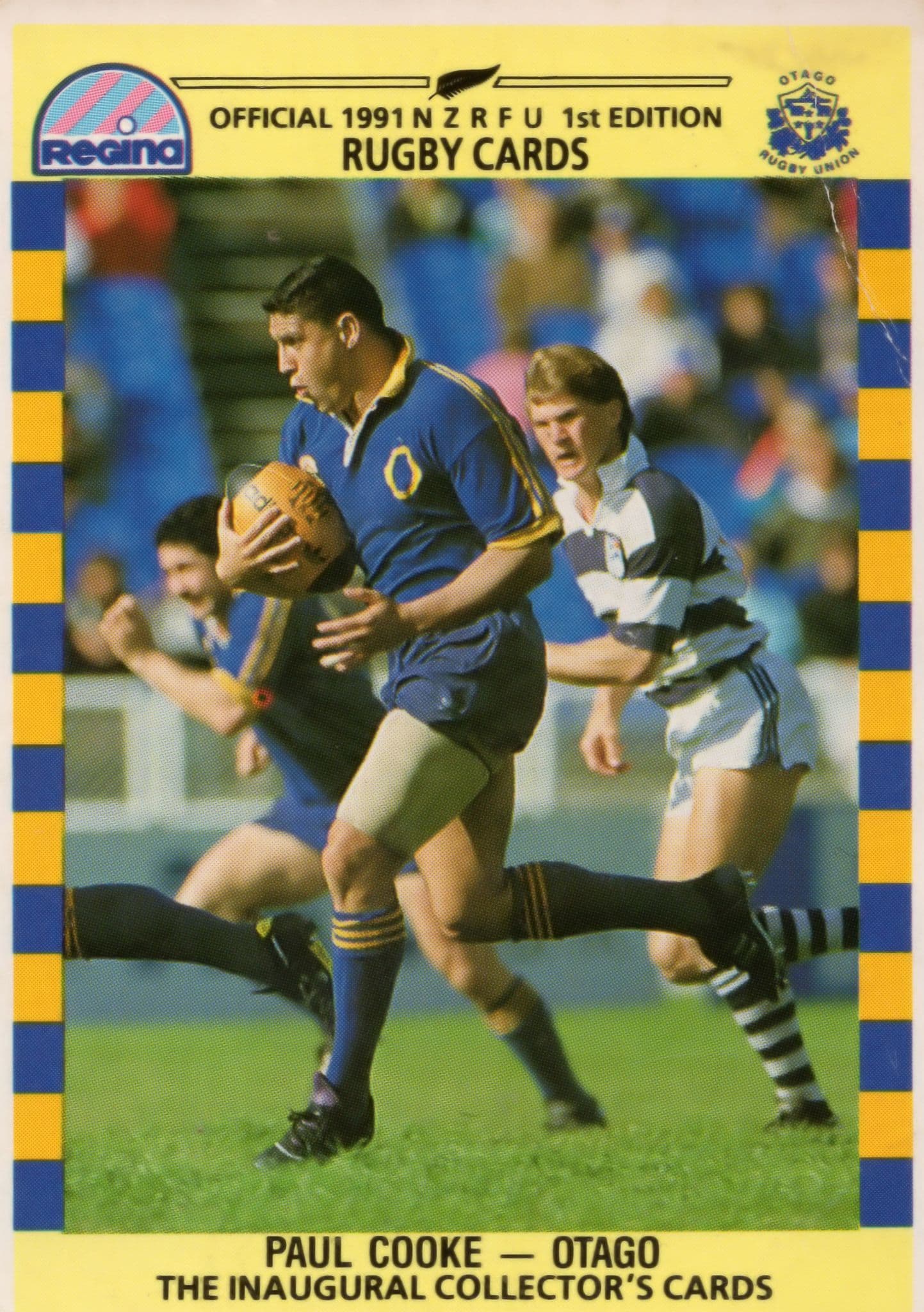 Paul Cooke Otago NZ Rugby Team 1991 Hand Signed Card Photo
