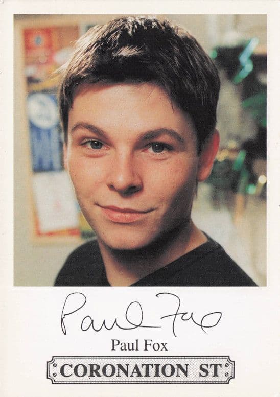 Paul Fox Coronation Street Vintage Rare Printed Signed Cast Card