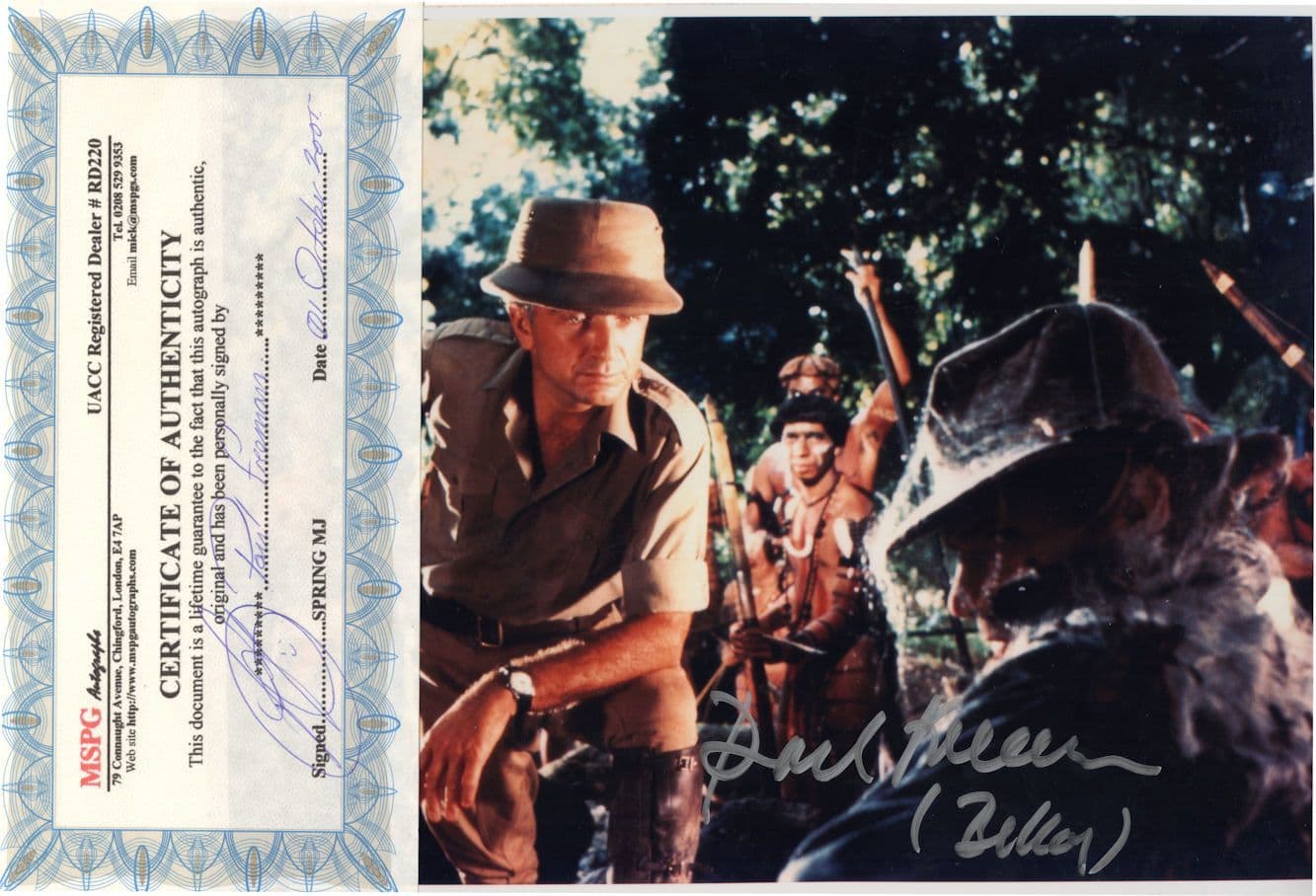 Paul Freeman Raiders Of The Last Ark 10x8 Hand Signed Photo & COA