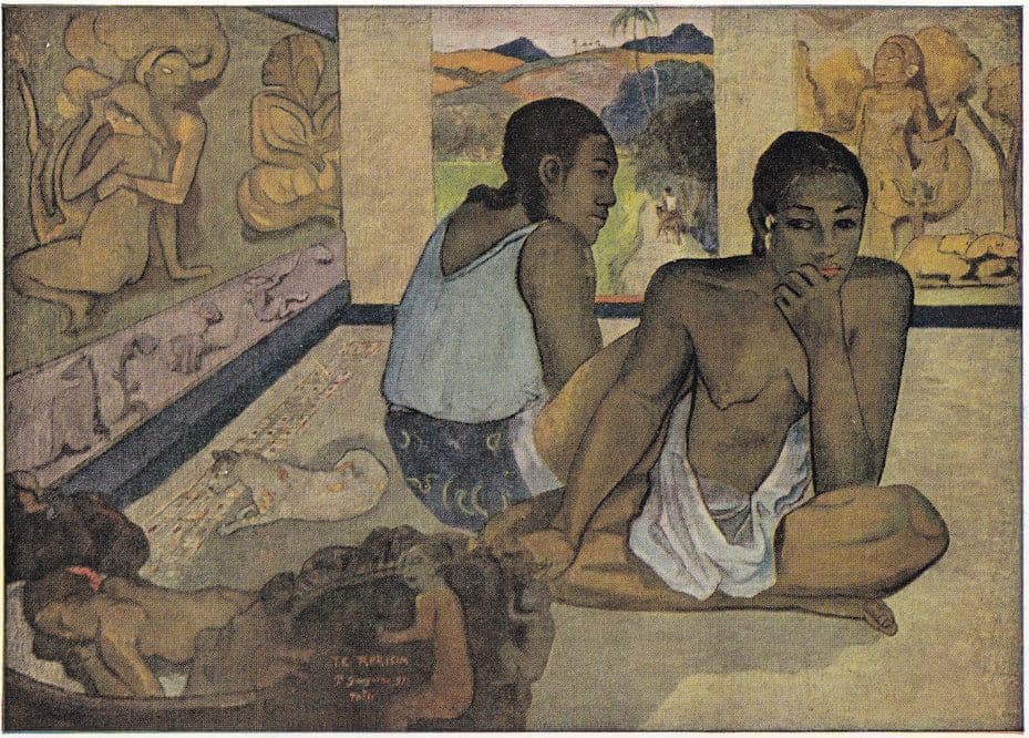 Paul Gauguin Day Dreaming Rare Palais Gallery Painting Postcard