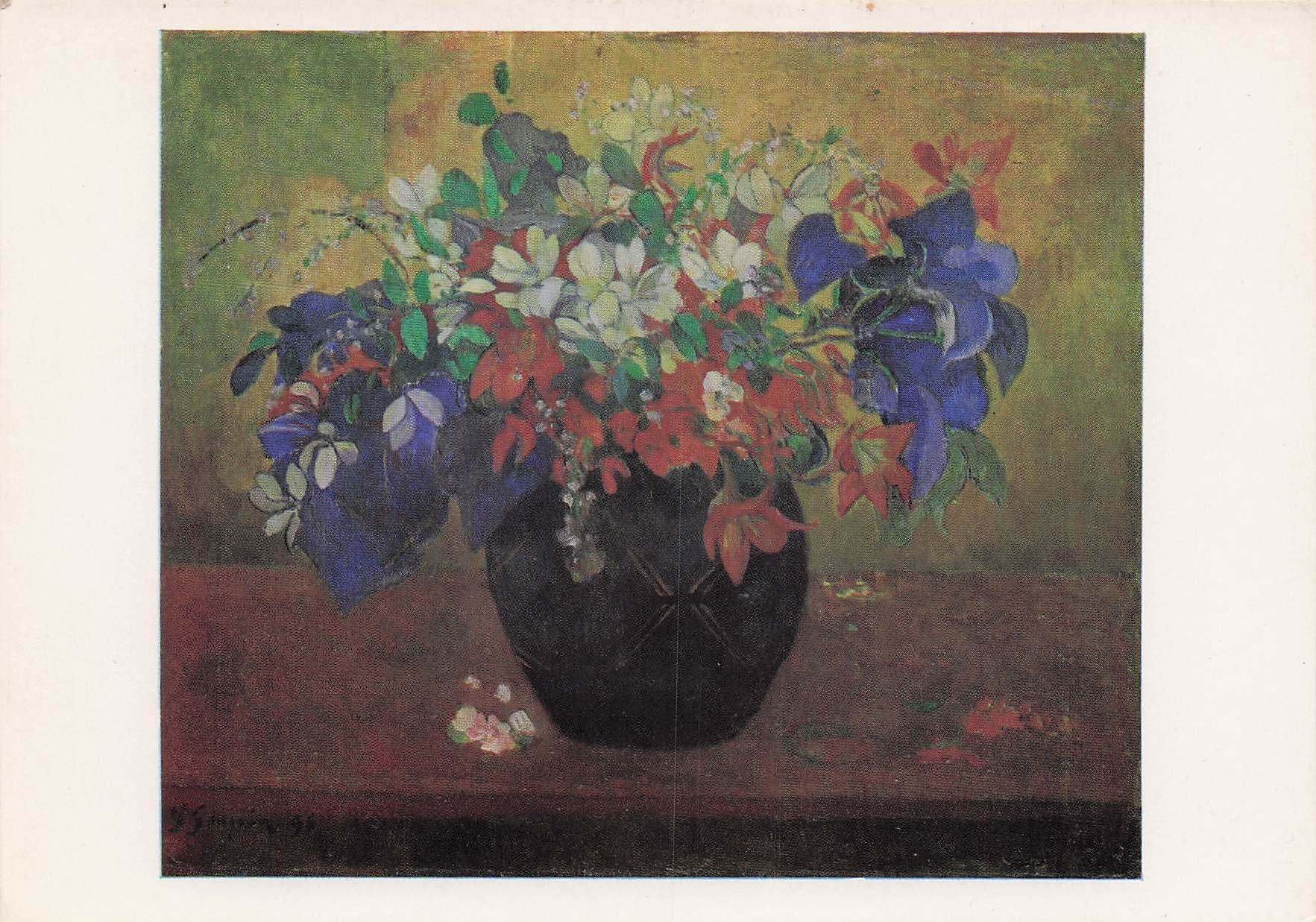 Paul Gauguin Flower Piece National Gallery Painting Postcard