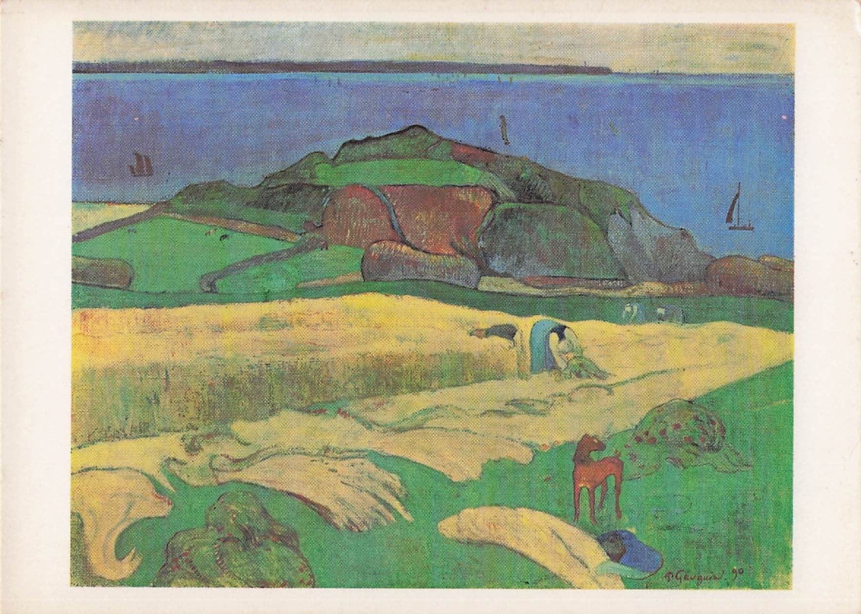 Paul Gauguin Harvent La Pouldu Tate Gallery Painting Postcard