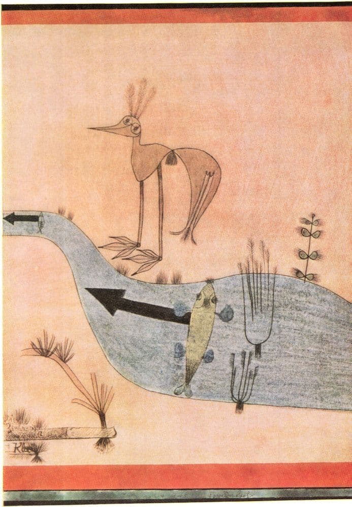 Paul Klee By The Troutstream Painting Postcard