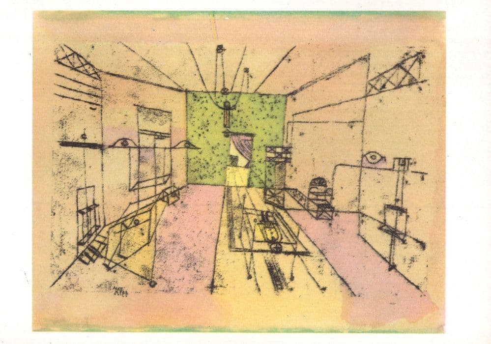 Paul Klee Haunting Hallucinates Perspectives French Vintage Painting Postcard