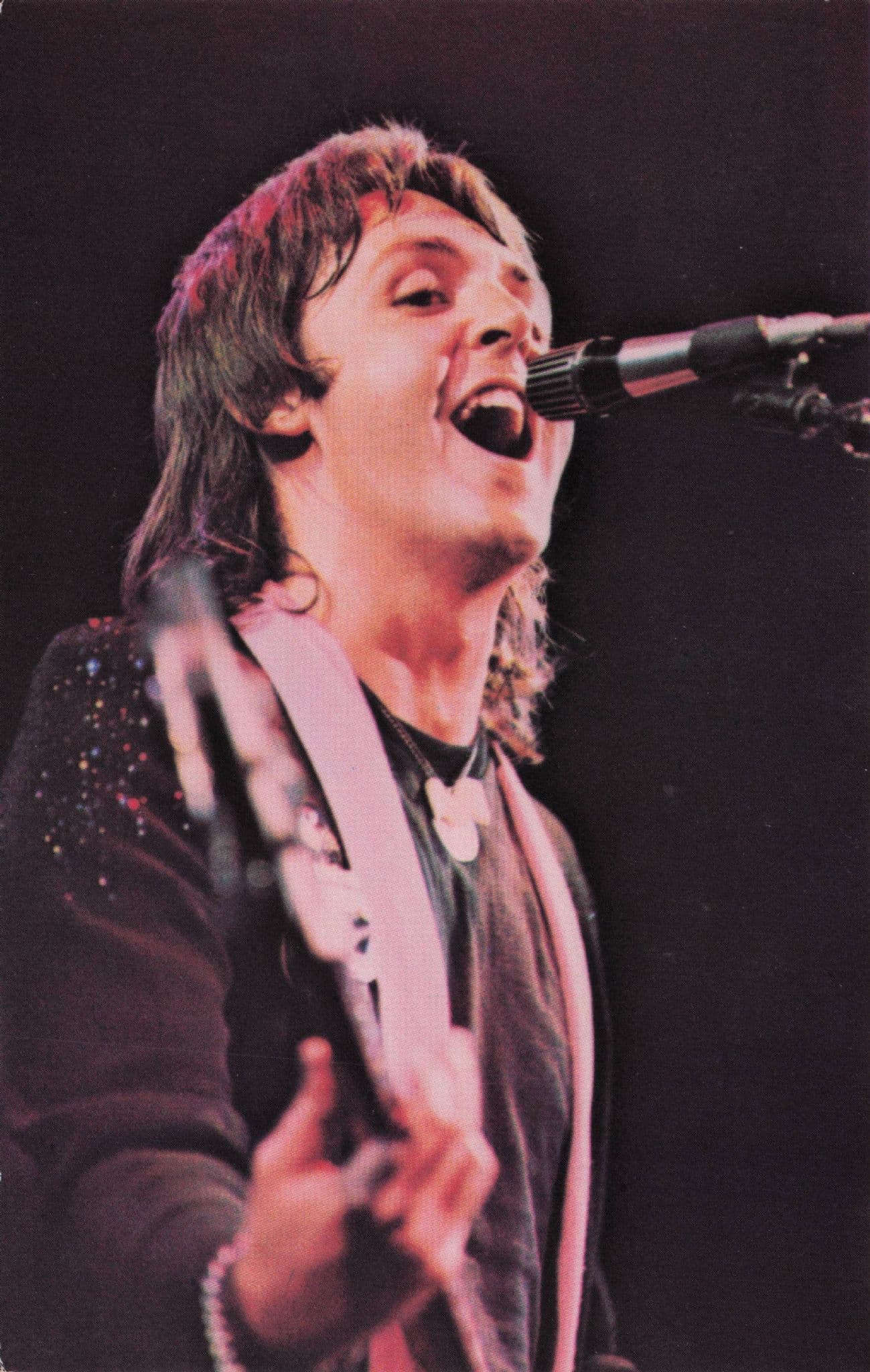 Paul McCartney The Beatles Live In 1977 Concert Rare Vintage Postcard