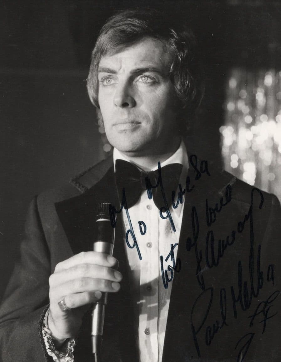 Paul Melba Of ITV The Comedians Vintage Reverse Hand Signed Photo
