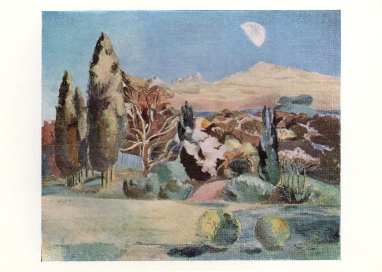 Paul Nash Landscape Of The Moons First Quarter Painting Postcard