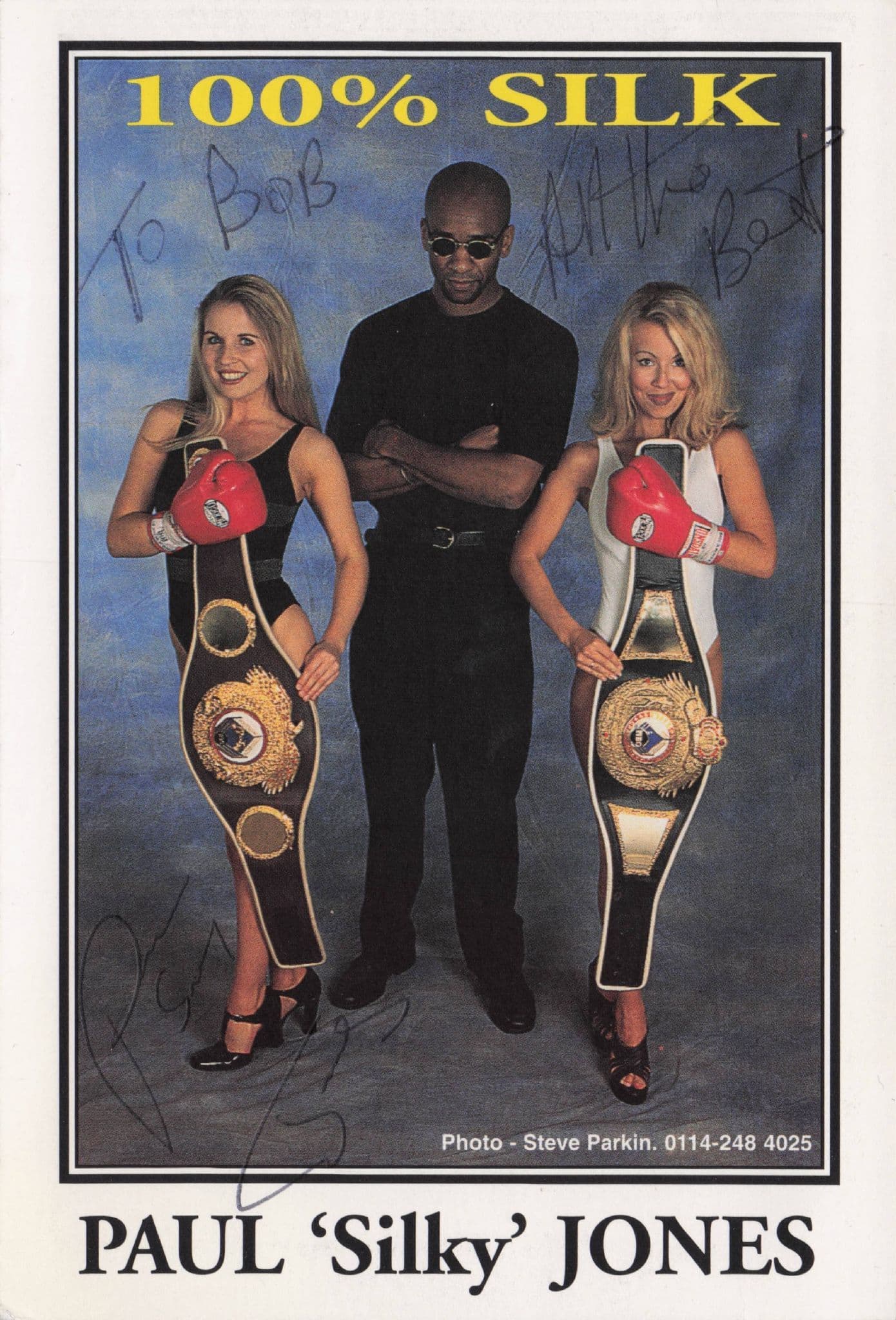 Paul "Silky" Jones Boxing WBO Champion Boxer Hand Signed Photo