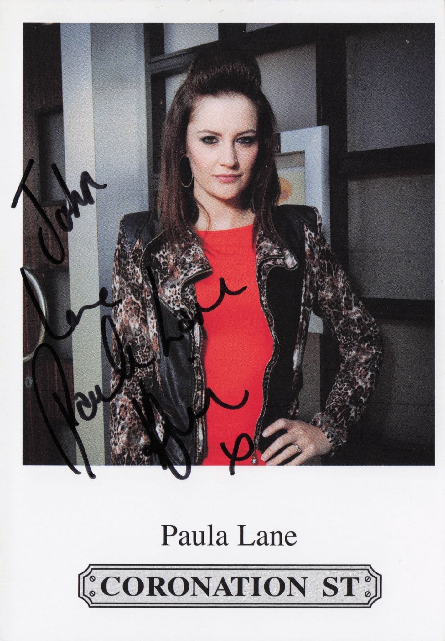 Paula Lane Coronation Street Hand Signed Cast Card Photo (1)