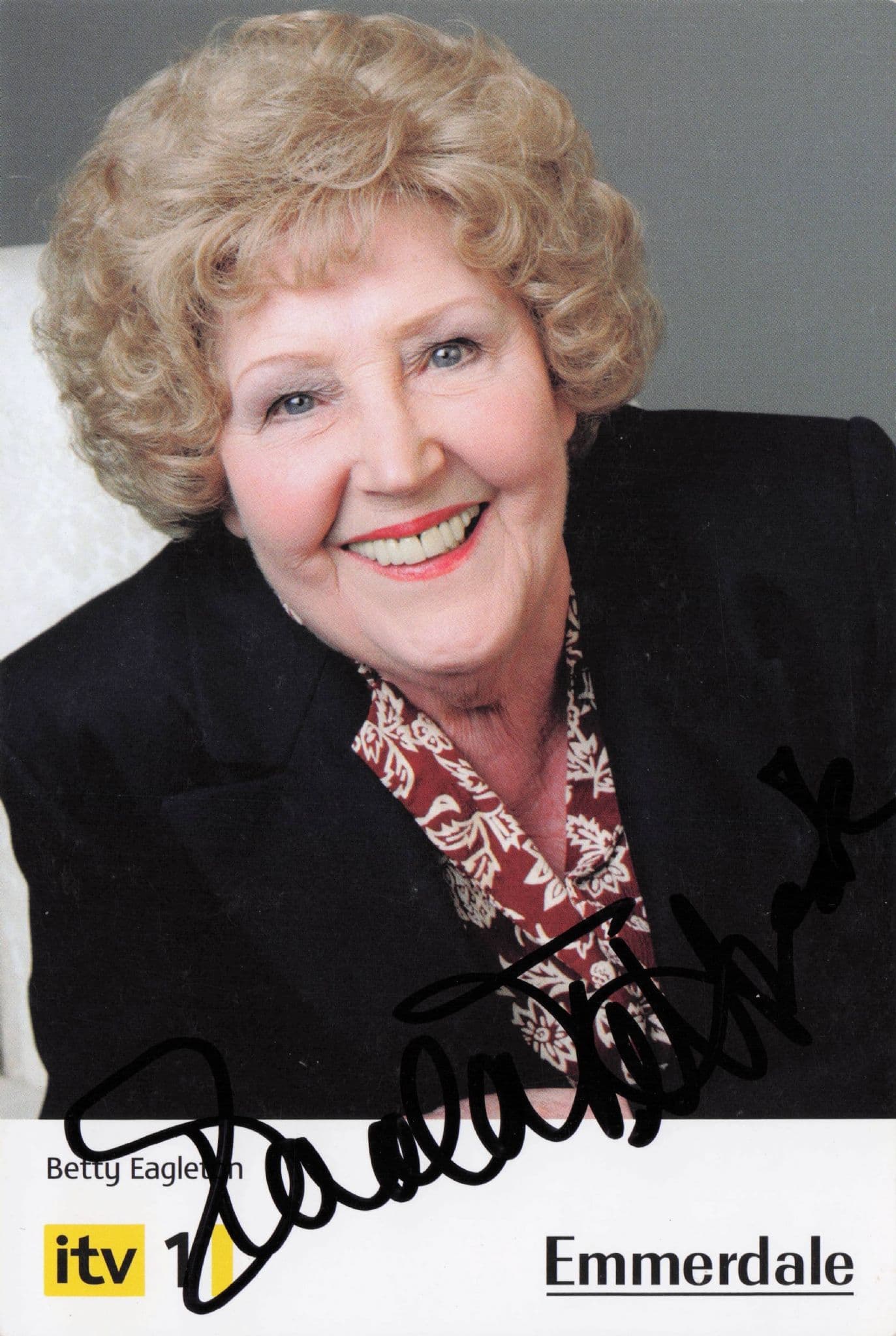 Paula Tilbrook Betty Eagleton Emmerdale Hand Signed Cast Photo