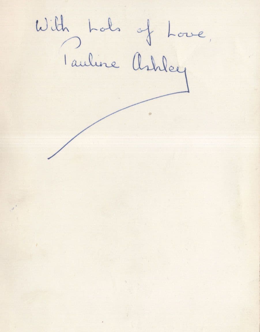 Pauline Ashley Ballerina Film Star 1950s 7x5 Hand Signed Photo