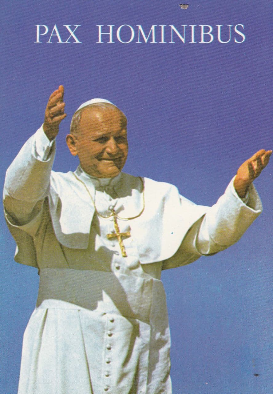 Pax Hominibus Pope Catholic Religious Portugal Postcard