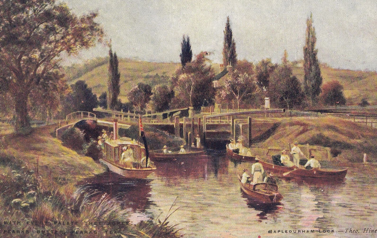 Pearks Butter Antique Rowing Boats Advertising Postcard