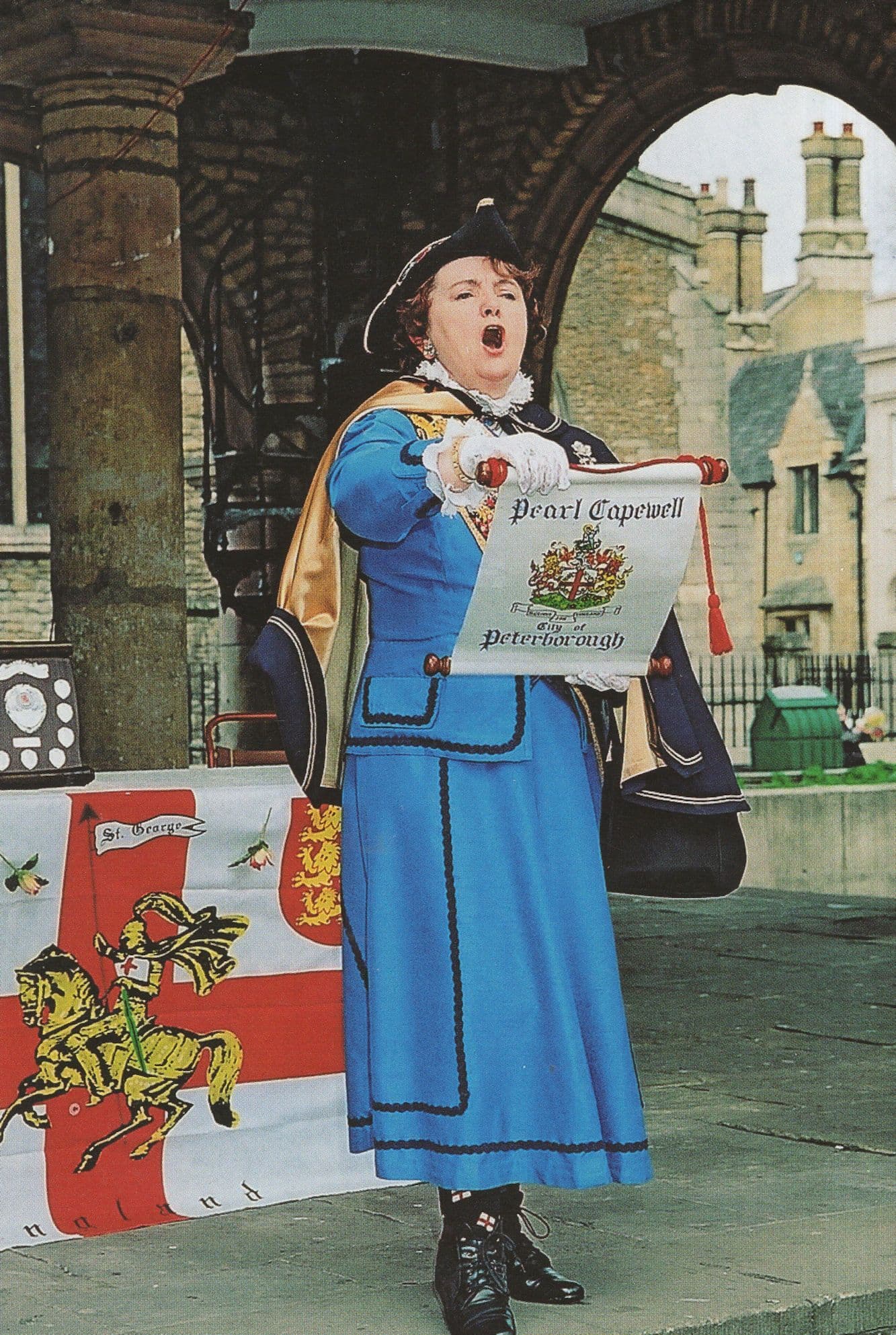 Pearl Capewell Peterborough LadyTown Crier Postcard