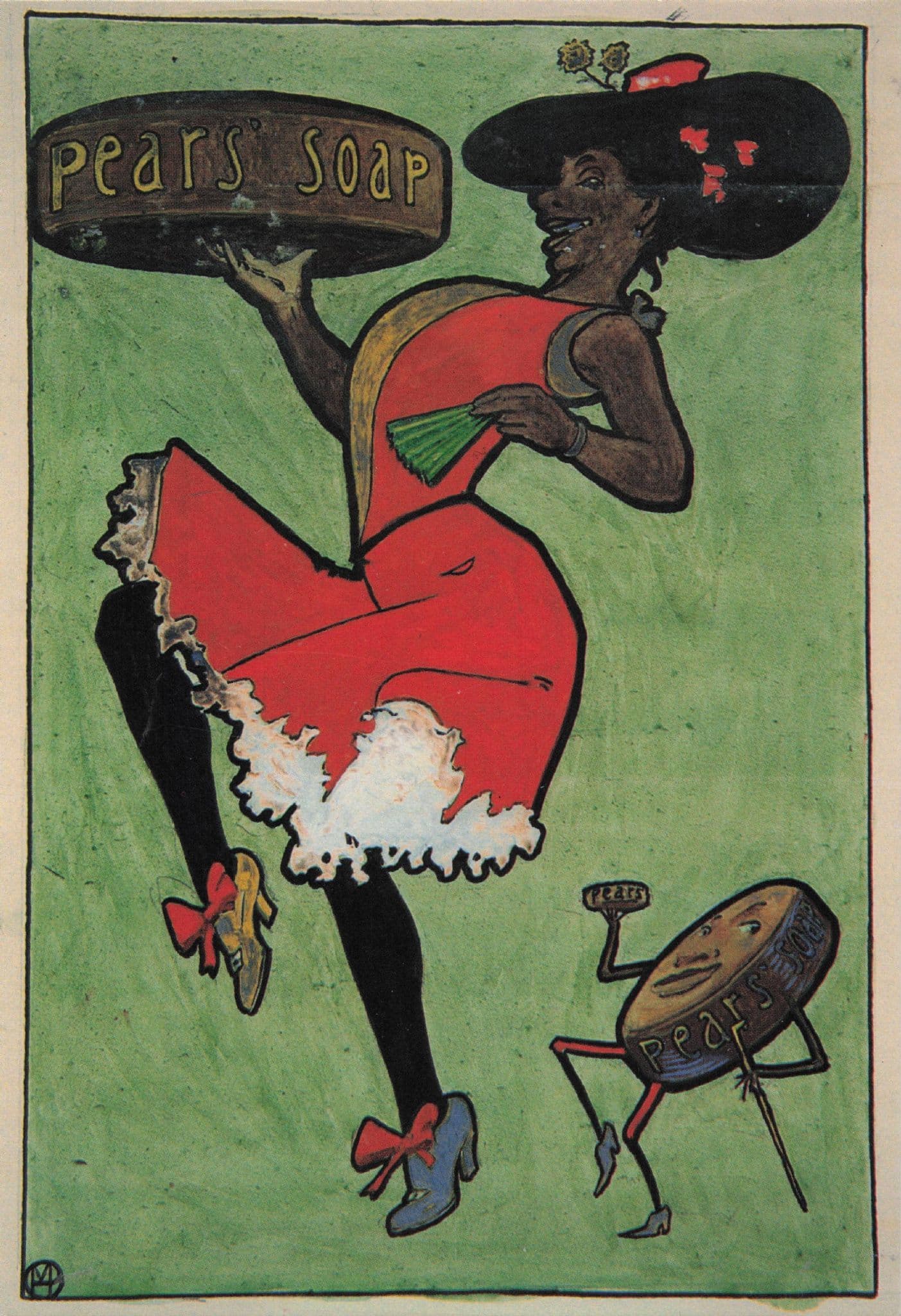 Pears Soap Ethnic Glamour Comic Vintage Poster Advertising Postcard