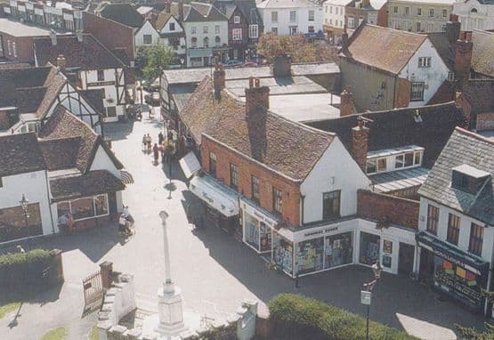 Pebble Beauty Salon Stunning Birds Eye Hitchin Herts Aerial Postcard