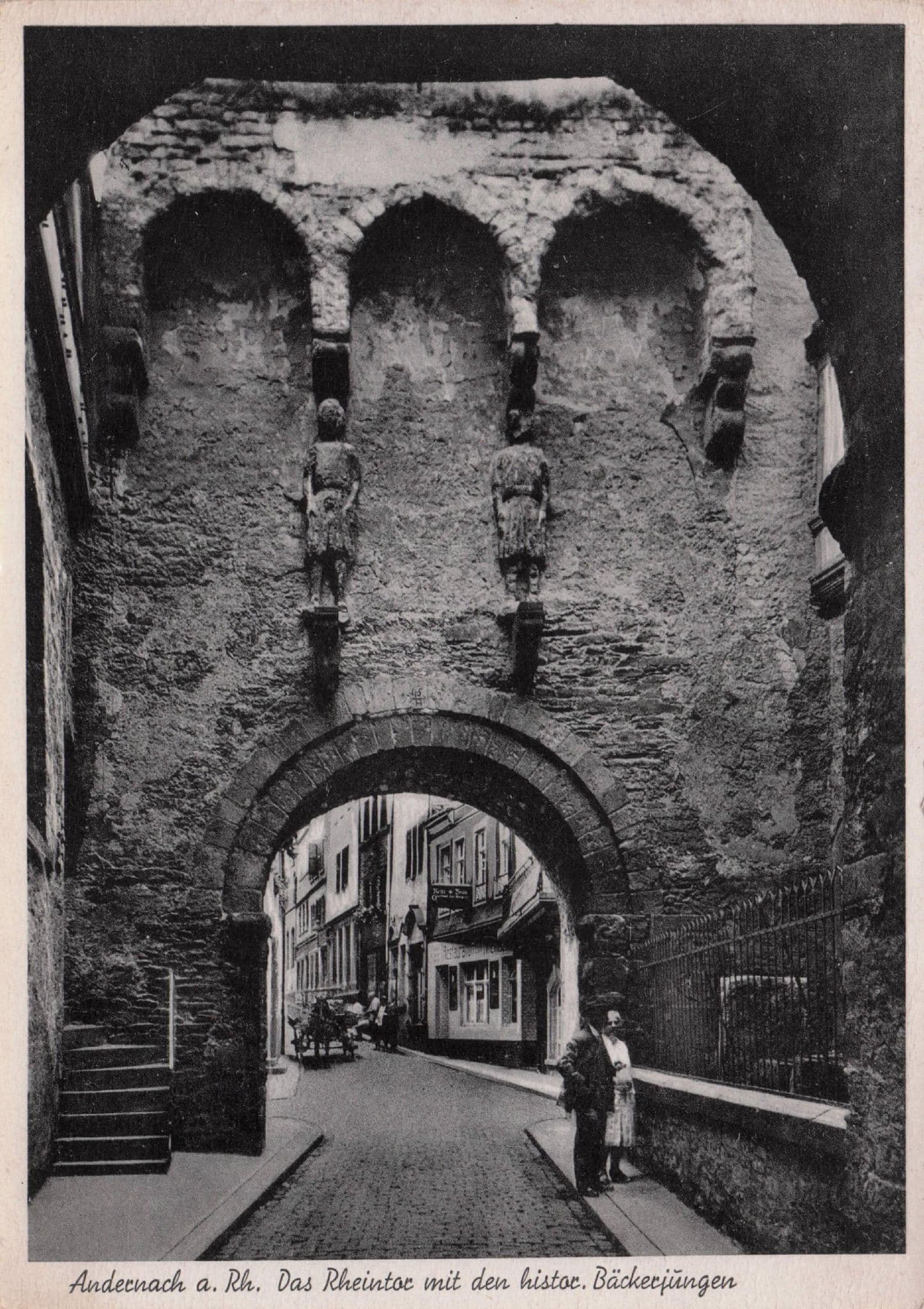 Pedestrians at Andernach Tunnel German Old Postcard
