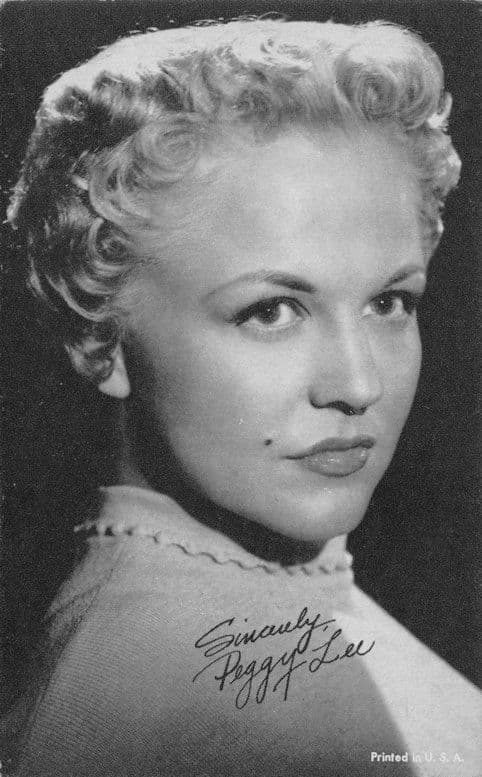 Peggy Lee of MASH Jazz Music Antique Printed Signed Photo