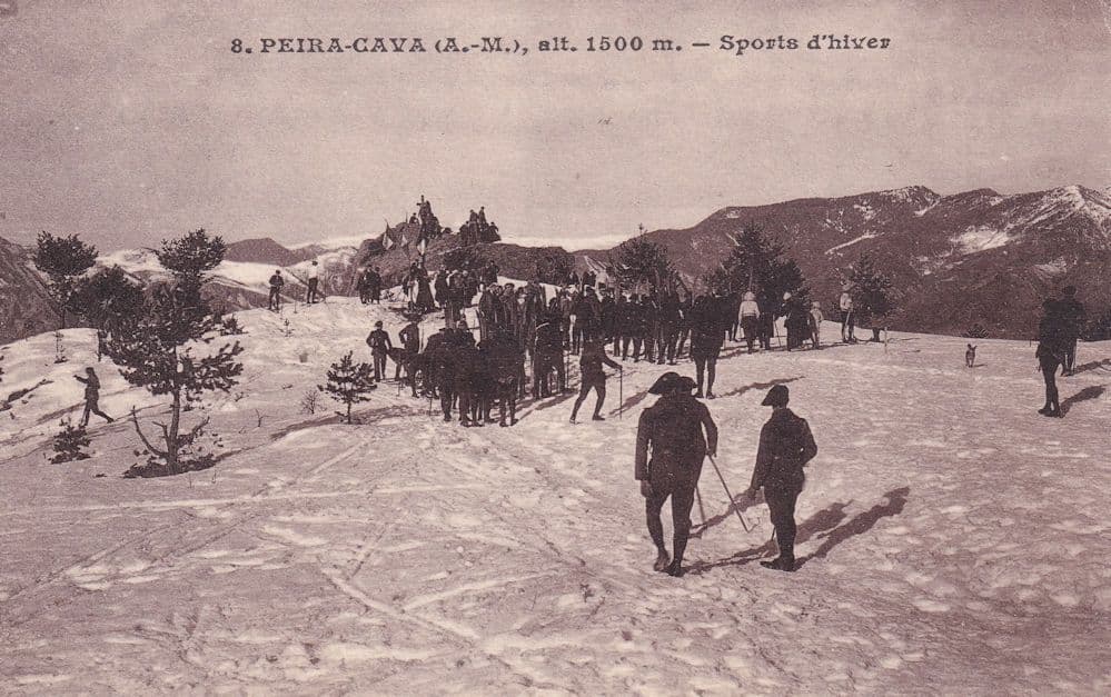 Peira Cava Sports D'Hives Winter Antique French Postcard
