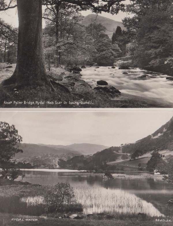 Pelter Rydal Bridge Cumbria + Water 2x Antique Postcard s