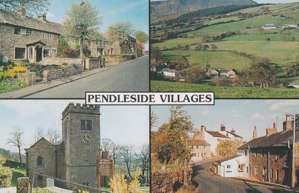 Pendleside Villages Lancashire Rare Multi Views Postcard Roughlee Higham etc