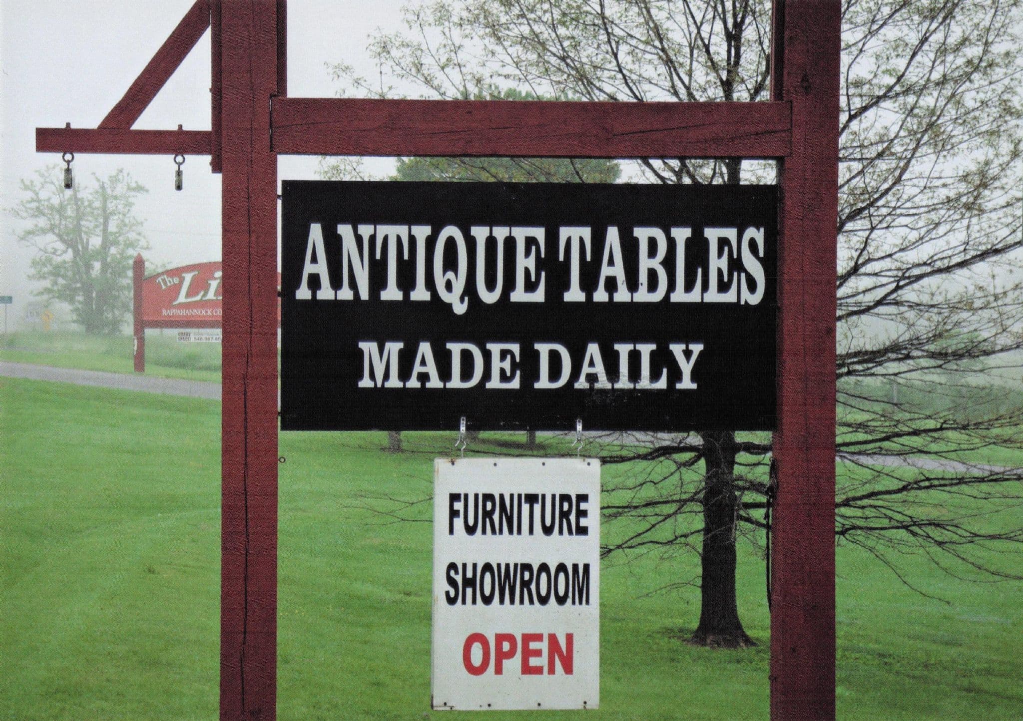 Pennsylvania USA Antique Table Furniture Manufacturers Comic Sign Postcard