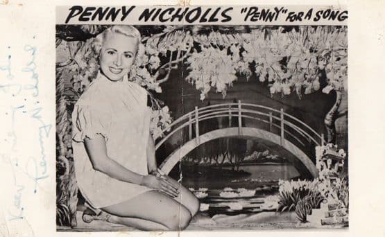 Penny Nicholls For A Song Antique Autograph Hand Signed Photo