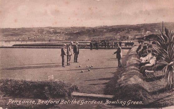Penzance Bowling Green Cornwall Old Postcard