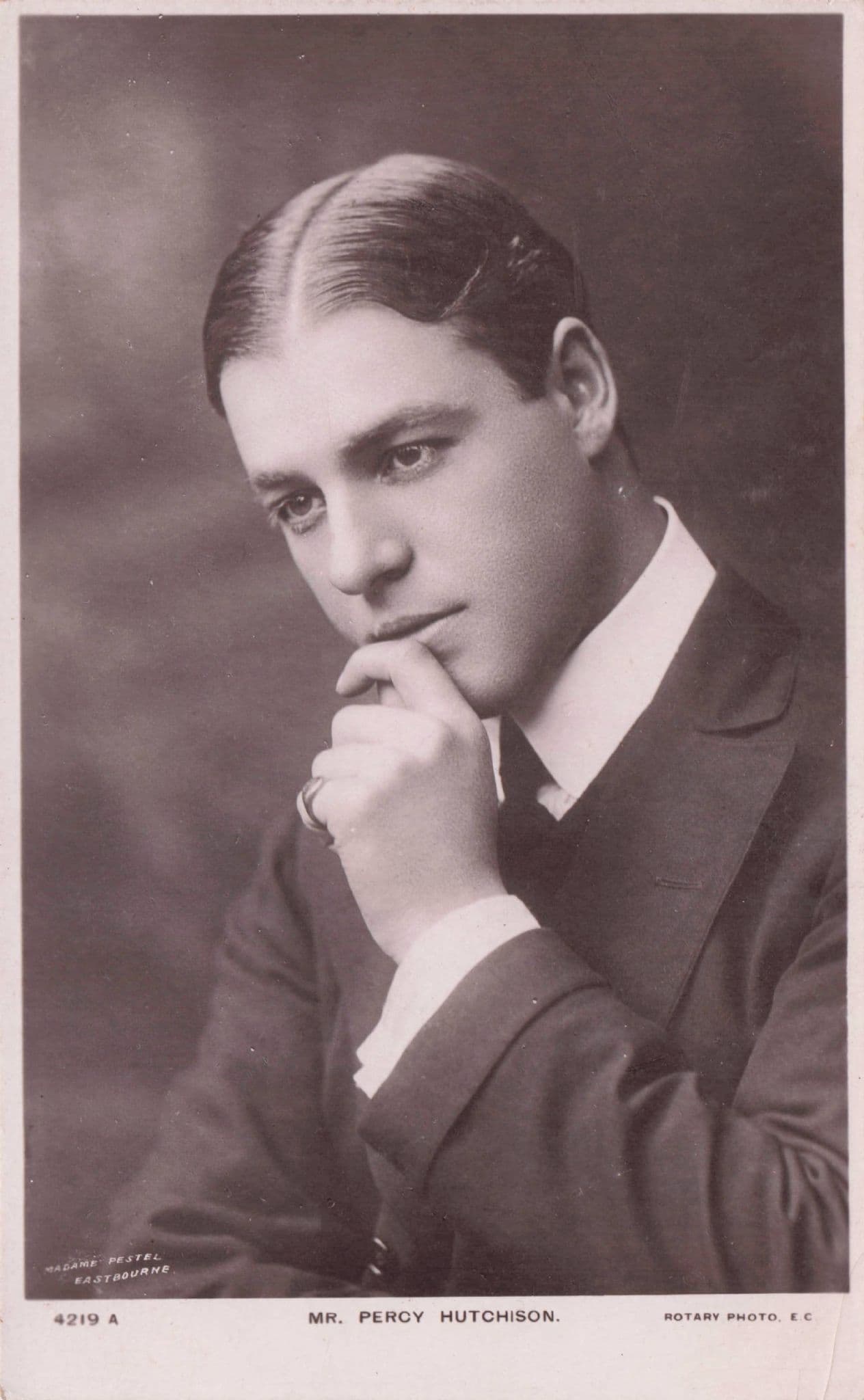 Percy Hutchinson Edwardian Theatre Old Zena Dare Message Postcard