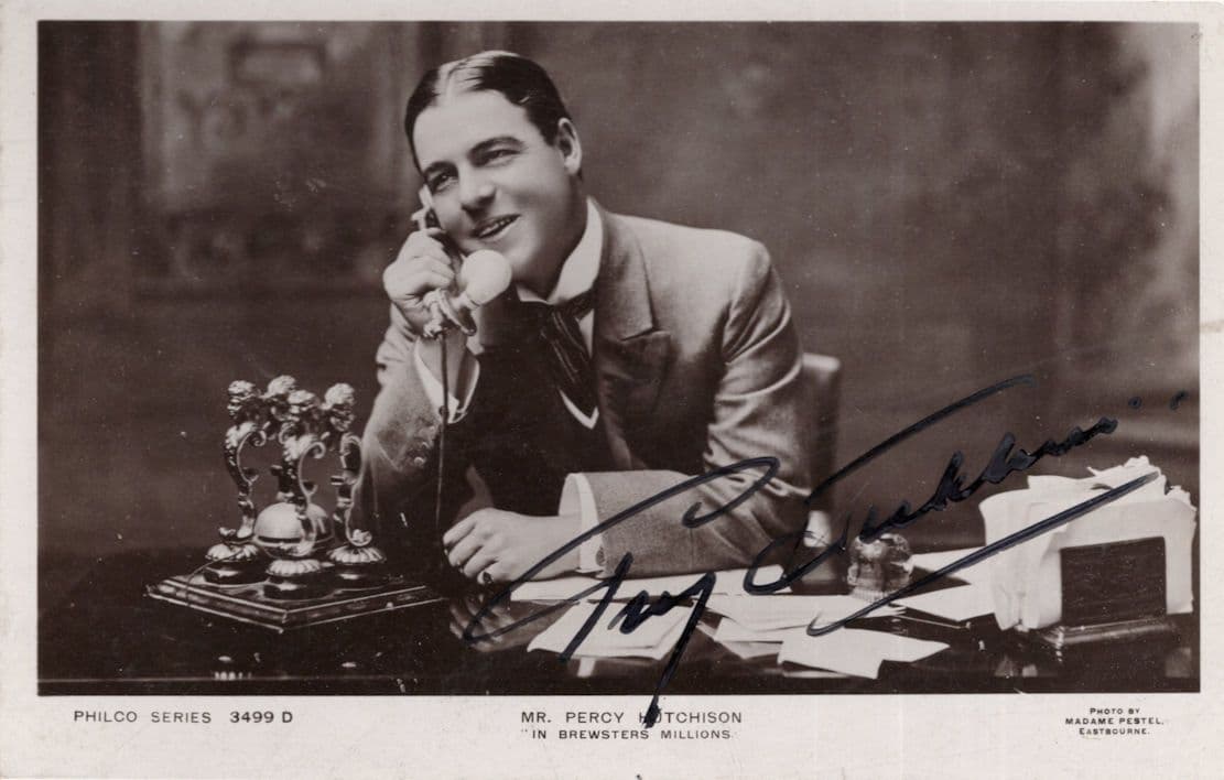 Percy Hutchison in Brewsters Millions Hand Signed Photo Postcard