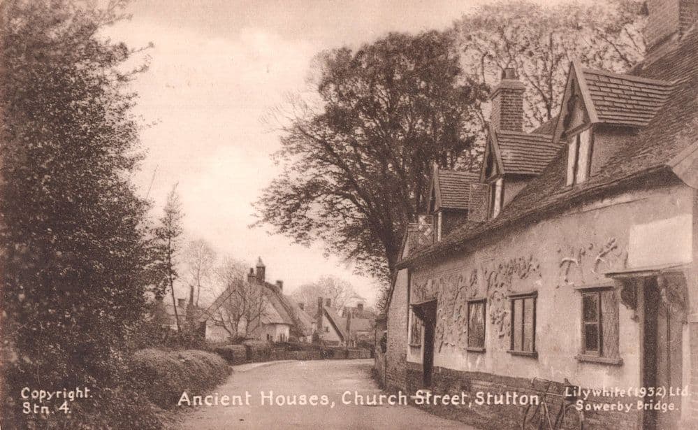Period Cottages at Church Street Stutton Selby Yorkshire Postcard
