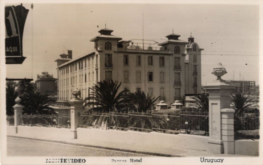 Perone Hotel Uruguay Real Photo Montevideo Old Postcard