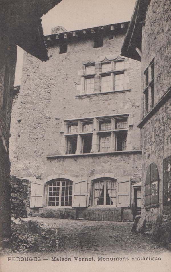 Perouges Maison Vernet Historic Monument House French France Antique Postcard