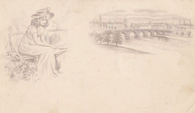 Perth Dye Works Dyers Dyeing Antique Scottish Scotland Old Advertising Postcard