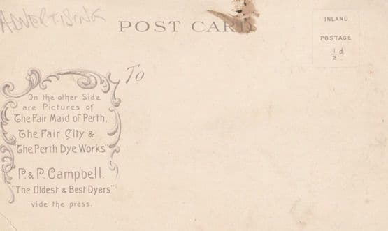 Perth Dye Works Dyers Dyeing Antique Scottish Scotland Old Advertising Postcard