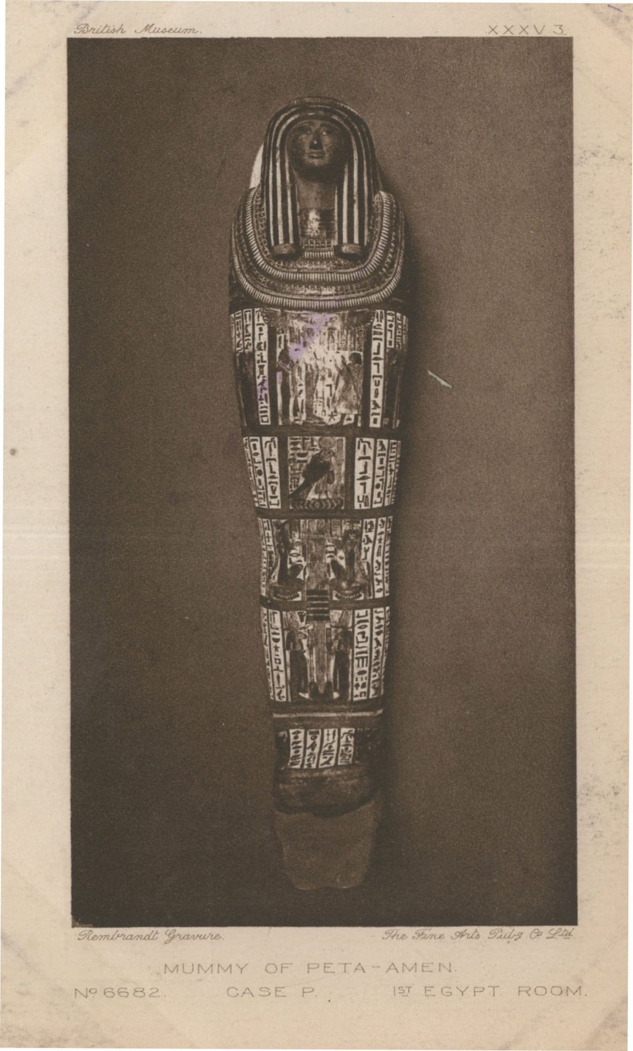Peta Amen Mummy Antique Egyptian Tomb Rare Postcard