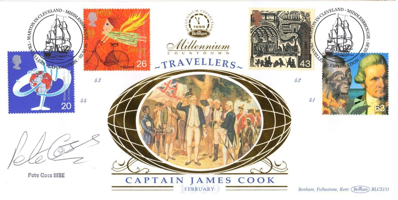 Pete Goss MBE Yachtsman Captain Cook Benham Hand Signed Autograph FDC