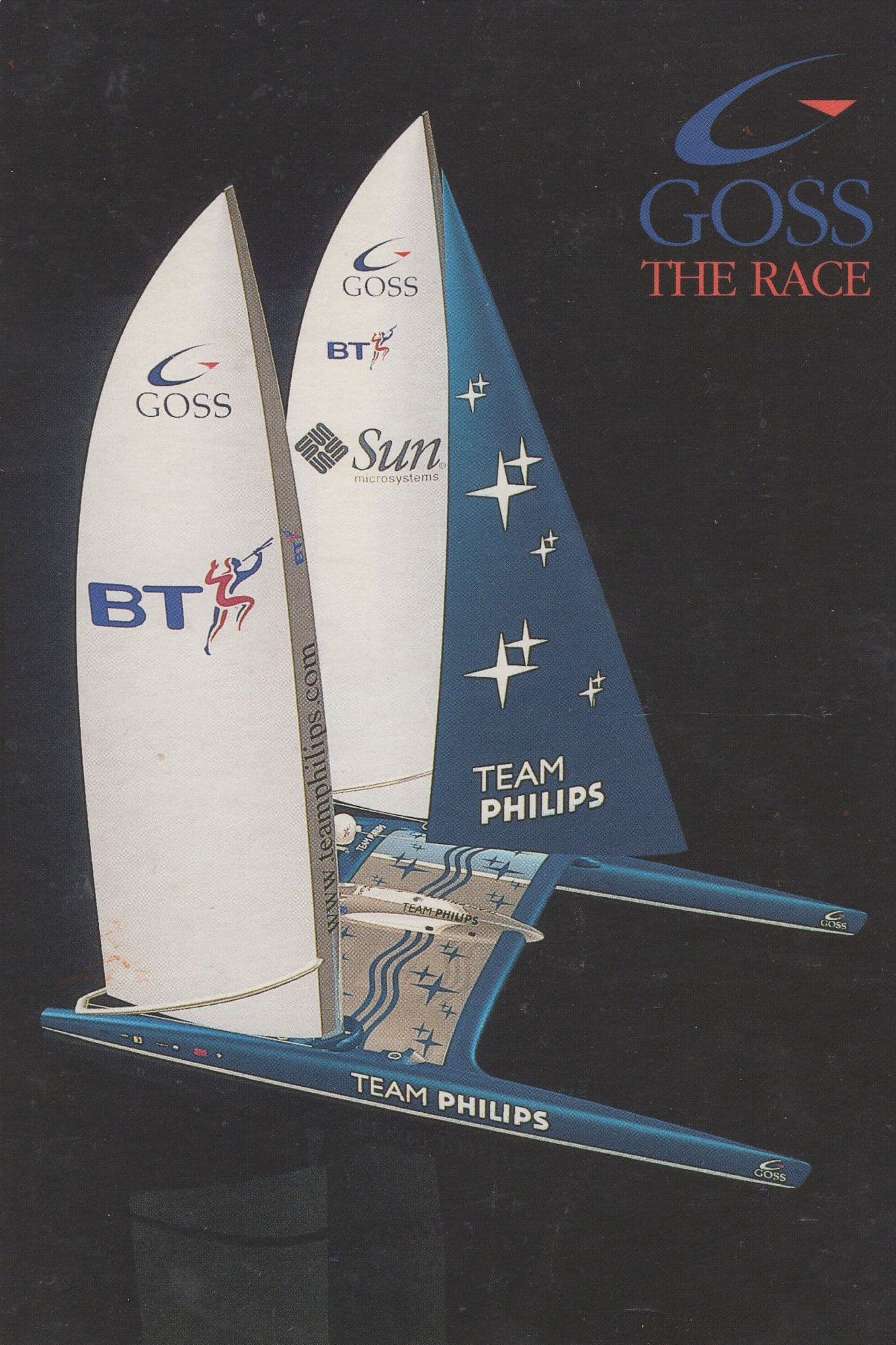 Pete Goss Yachtsman Team Philips Boat Race Advertising Postcard