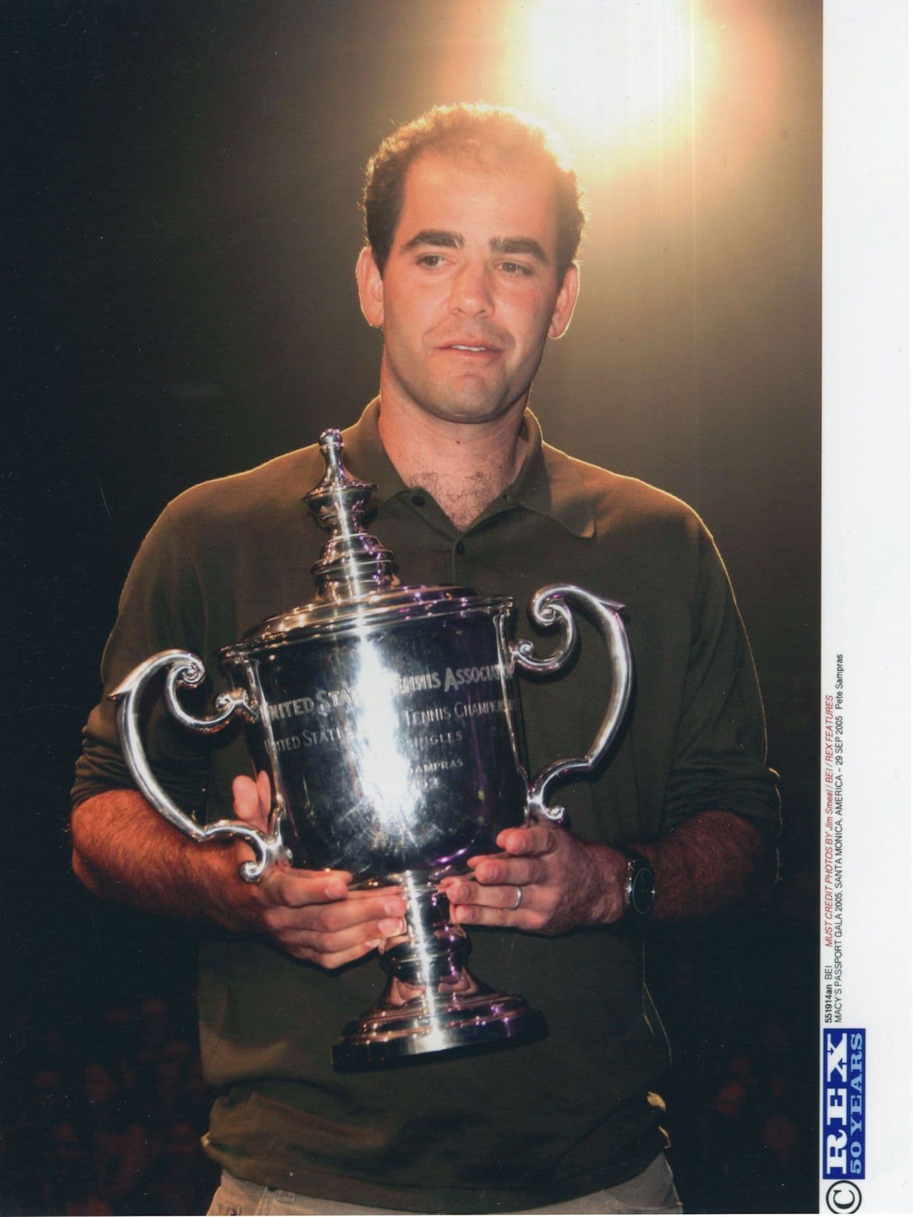 Pete Sampras at Santa Monica Gala 2005 Tennis Cup Press USA Photo