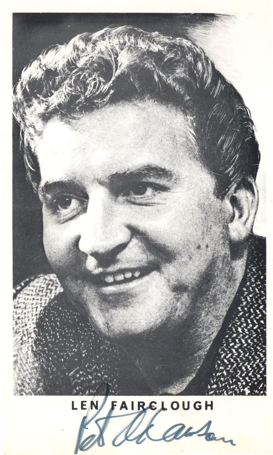Peter Adamson as Len Fairclough Antique Coronation Street Hand Signed Cast Photo