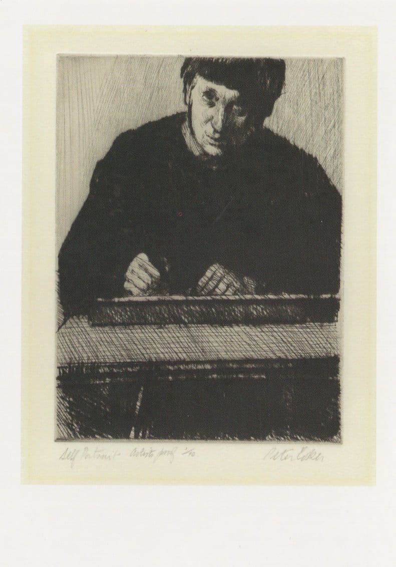 Peter Coker Painter Self Portrait National Gallery Art Postcard