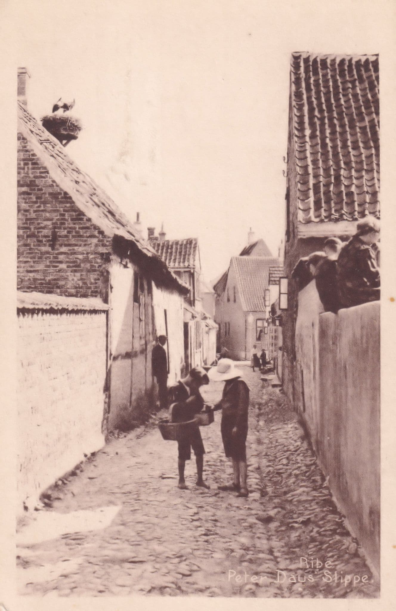 Peter Daus Slippe Ribe Denmark Old Postcard