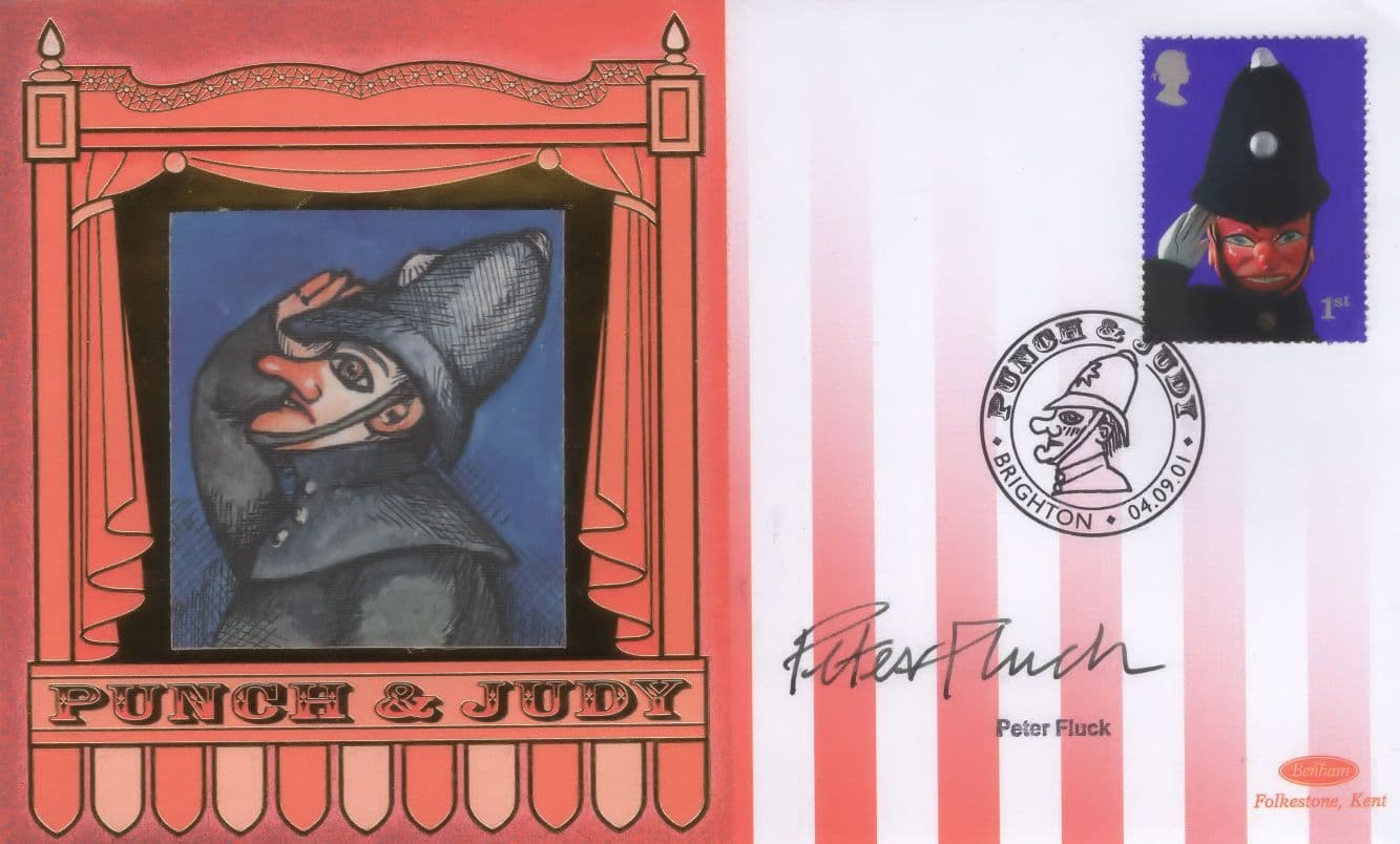 Peter Fluck Of Spitting Image TV Political Puppet Show Hand Signed FDC