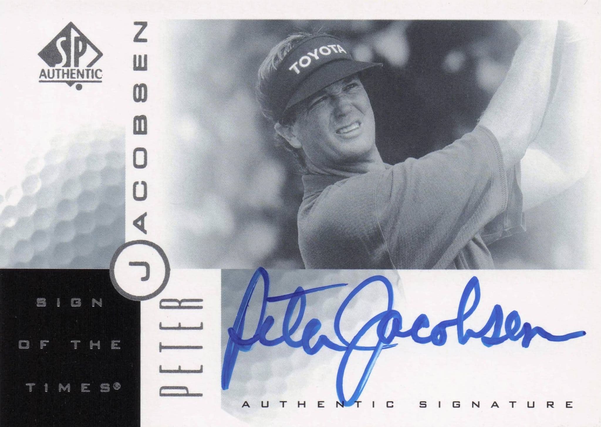 Peter Jacobsen Sign Of The Times Hand Signed 2001 SP Golf Autograph Card