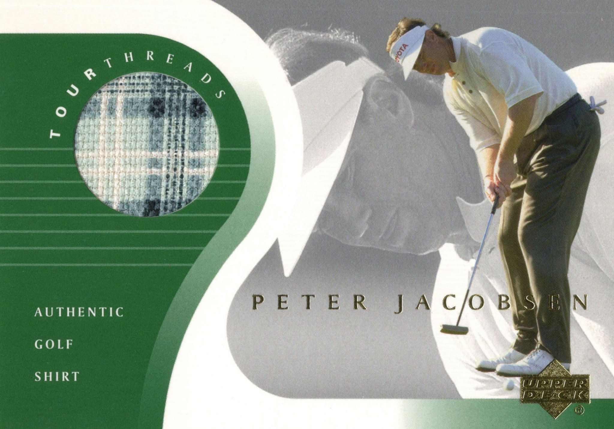 Peter Jacobson Original Worn Shirt Golf Tour Rare Limited Threads Card