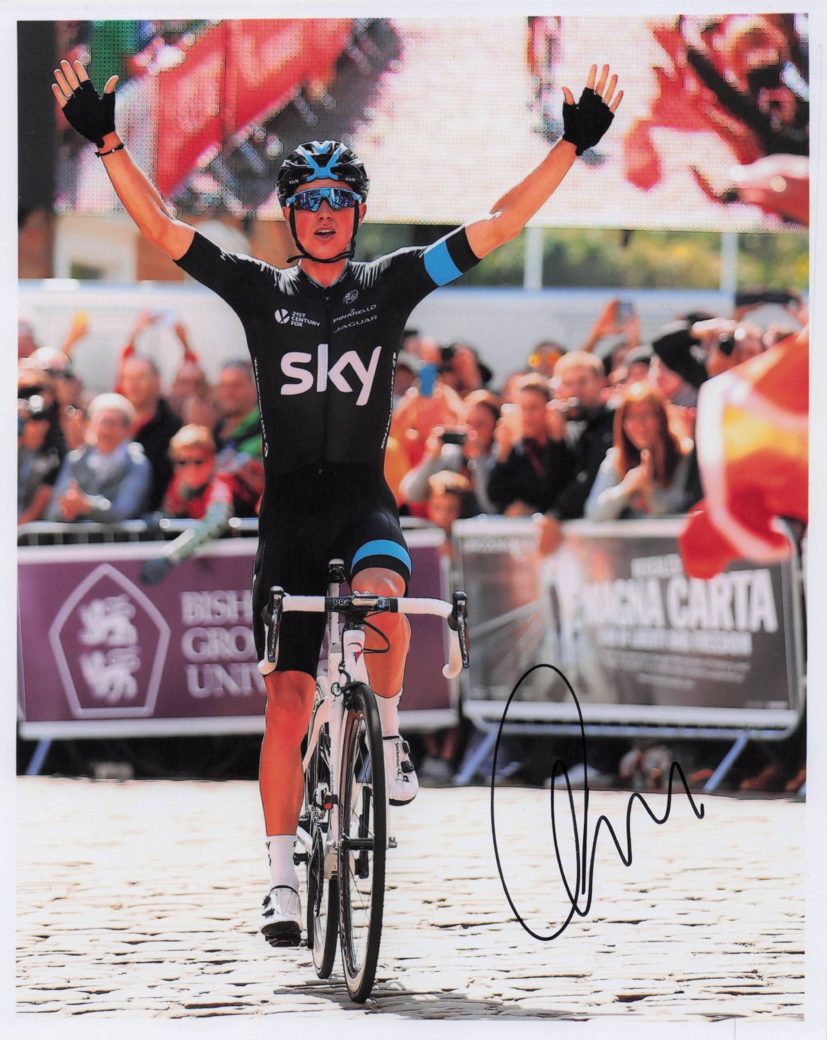 Peter Kennaugh MBE Manx Isle Of Man Cycling 2015 Race 10x8 Hand Signed Photo