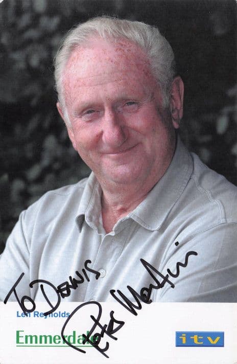 Peter Martin as Len Reynolds Emmerdale RARE ALT Hand Signed Photo