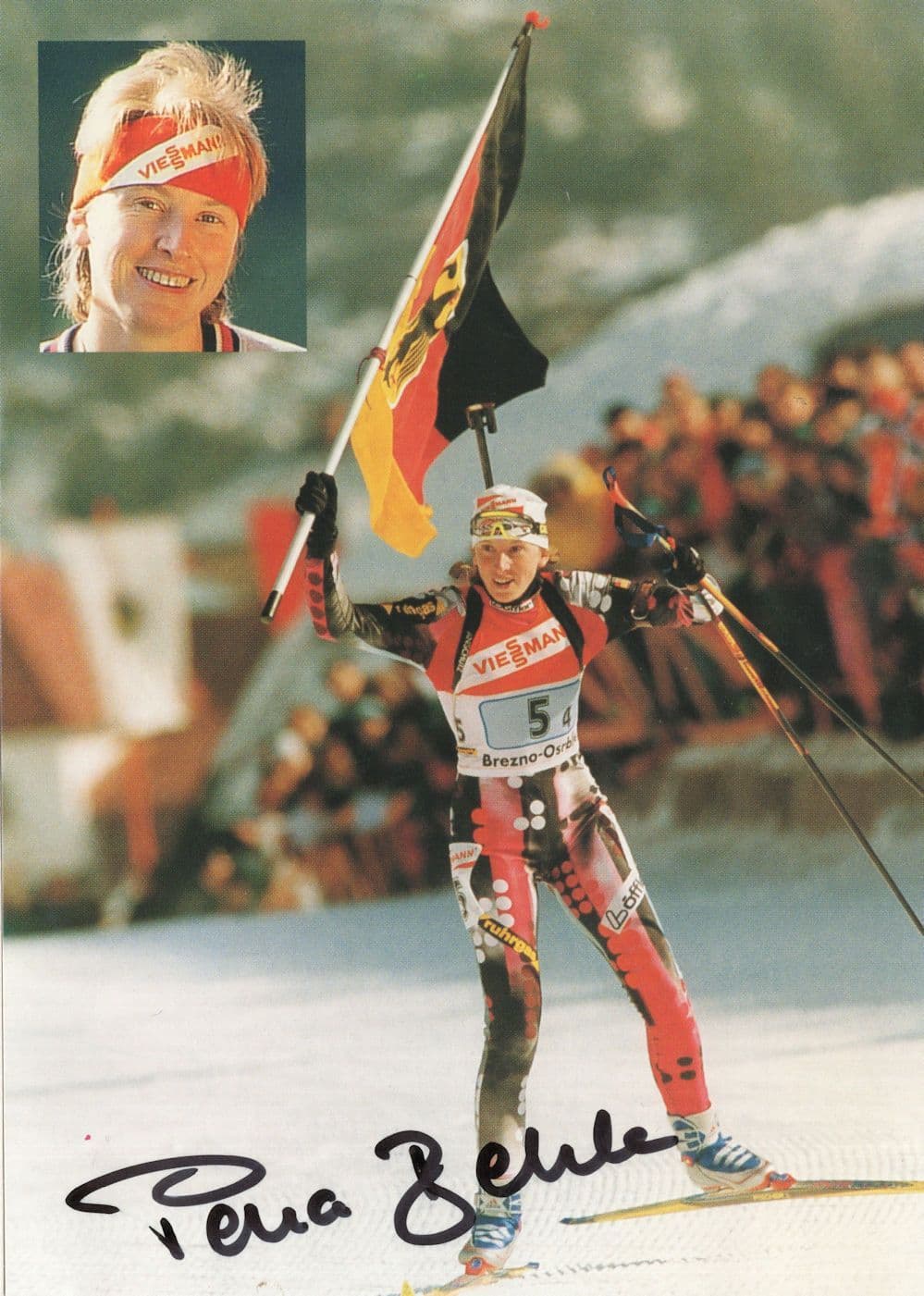 Petra Behle German Biathlete Biathlon Athlete Hand Signed Photo