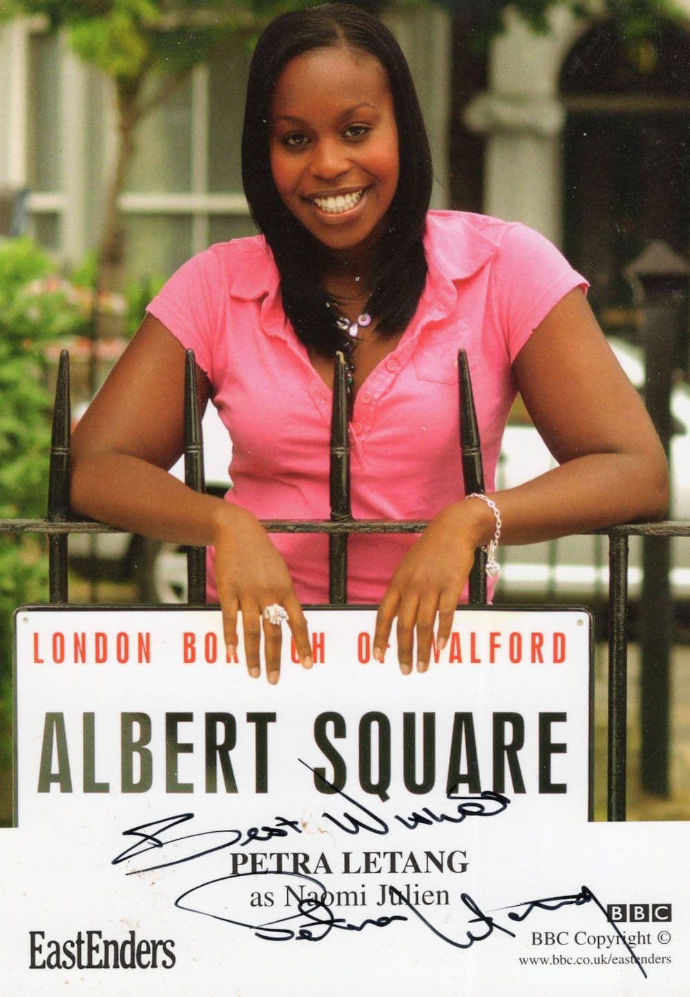Petra Letang Undedicated BBC Eastenders Hand Signed Cast Card Photo